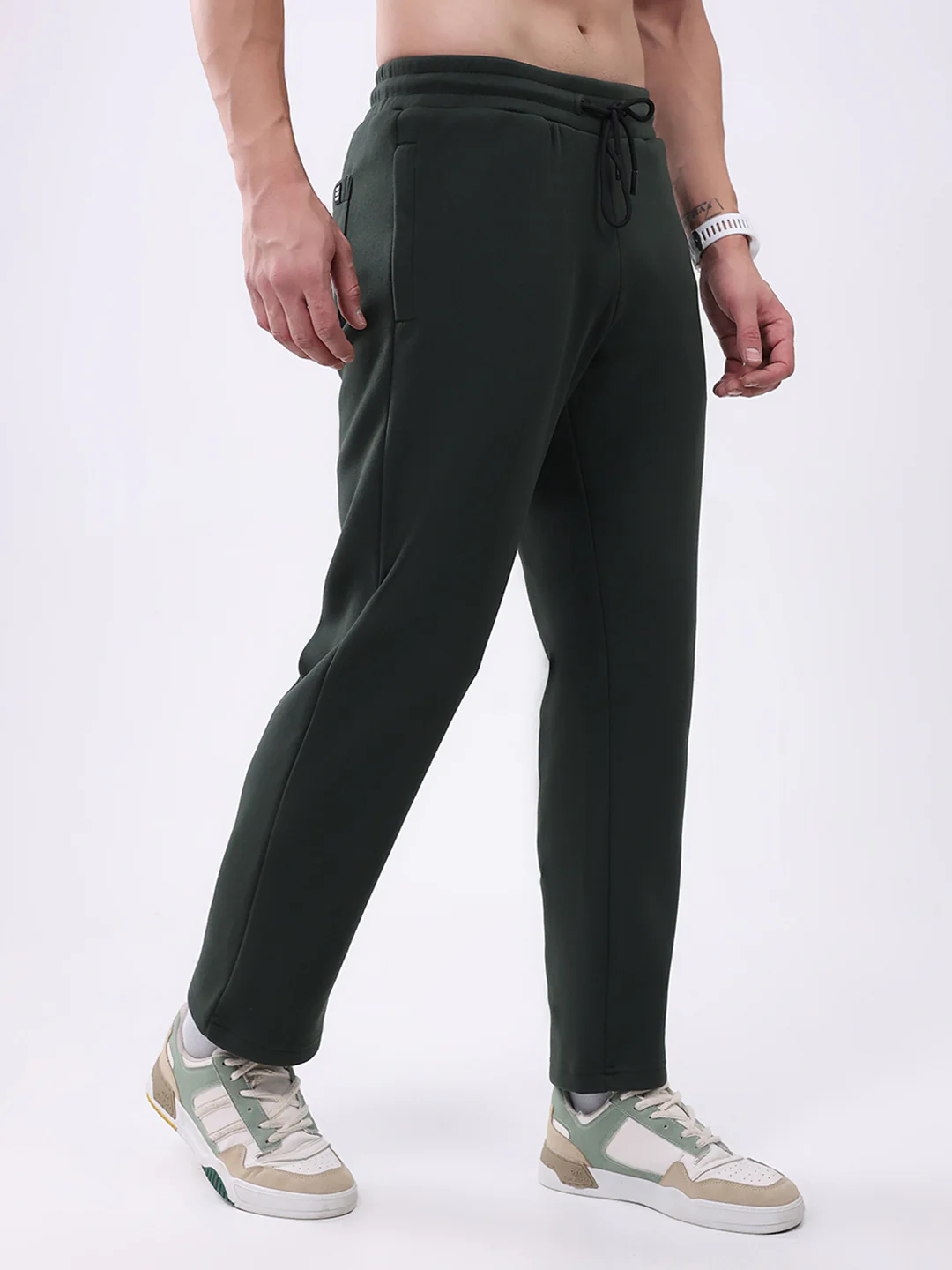 Rock.it Men Olive Solid Regular Fit Winter Lower - Image 4
