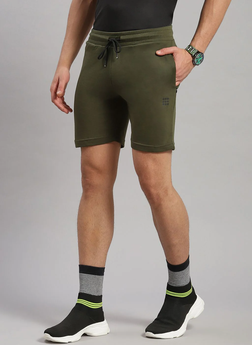 Rock.it Men Olive Solid Short - Image 4