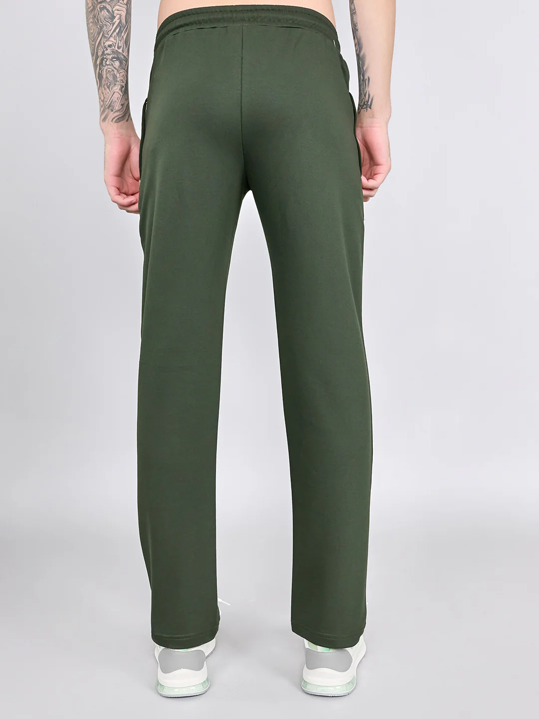 Rock.it Men Olive Solid Smart Fit Lower - Image 4