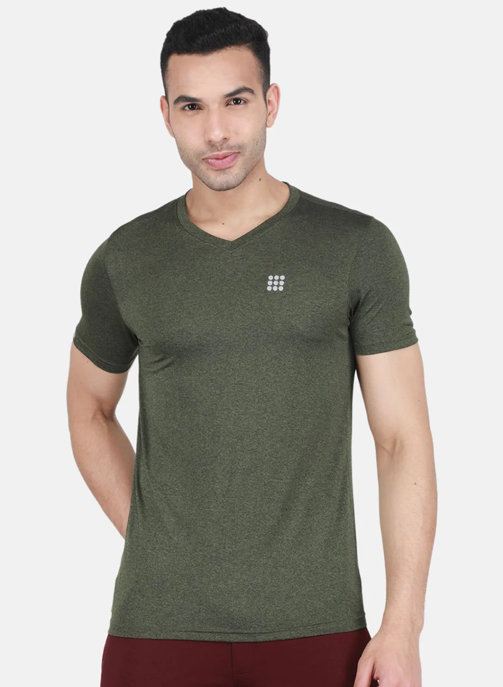 Rock.it Men Olive Solid T-Shirt