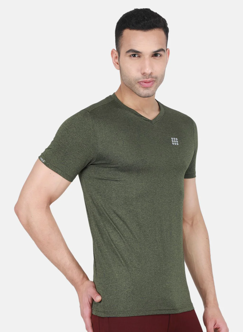 Rock.it Men Olive Solid T-Shirt - Image 6