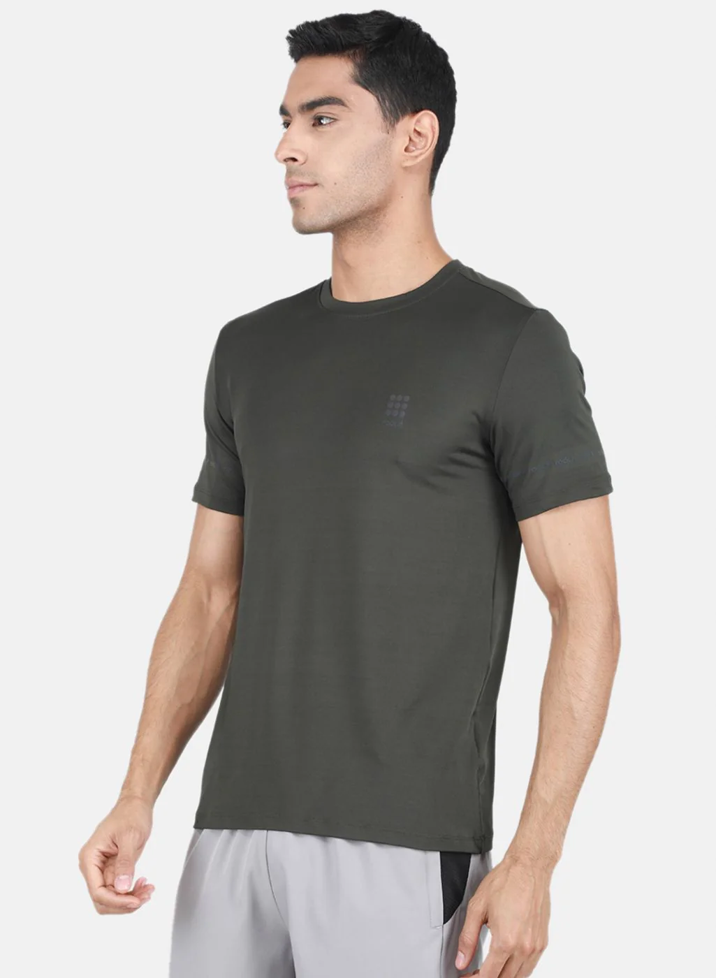 Rock.it Men Olive Solid T-Shirt - Image 2