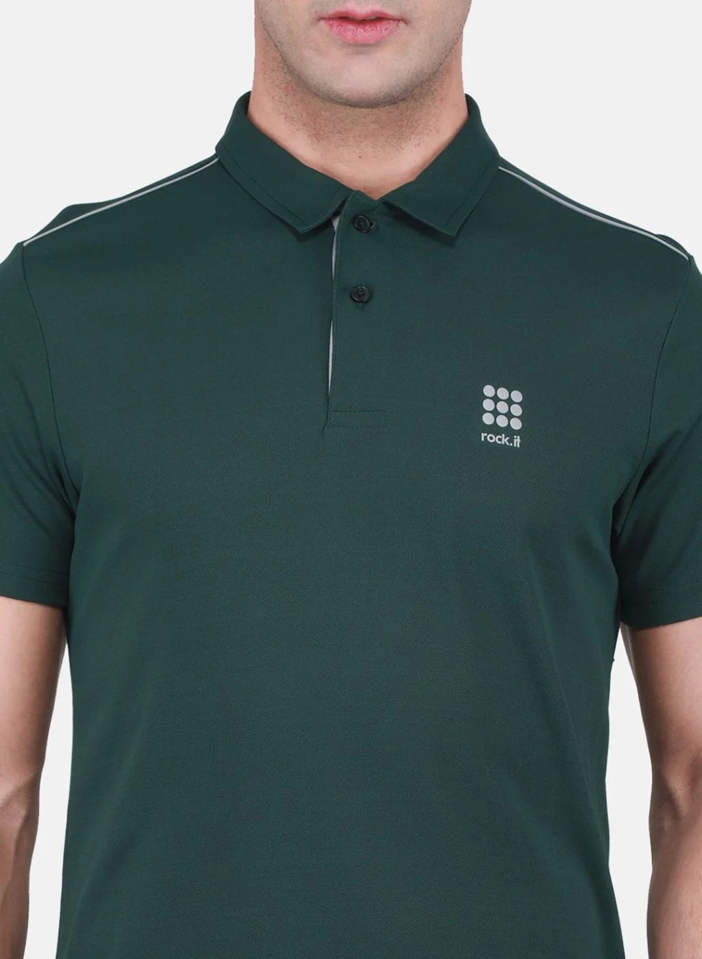 Rock.it Men Olive Solid T-Shirt - Image 5