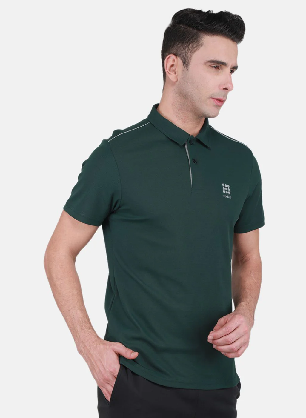 Rock.it Men Olive Solid T-Shirt - Image 6