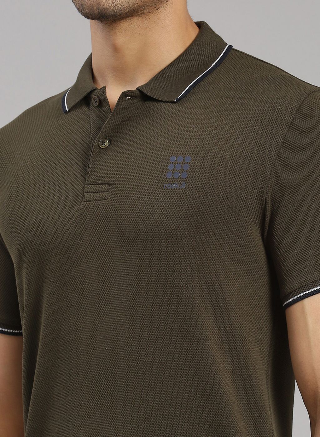Rock.it Men Olive Solid T-Shirt - Image 6
