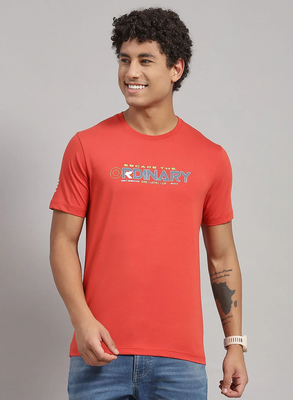 Rock.it Men Orange Printed T-Shirt 2 Pc - Image 6
