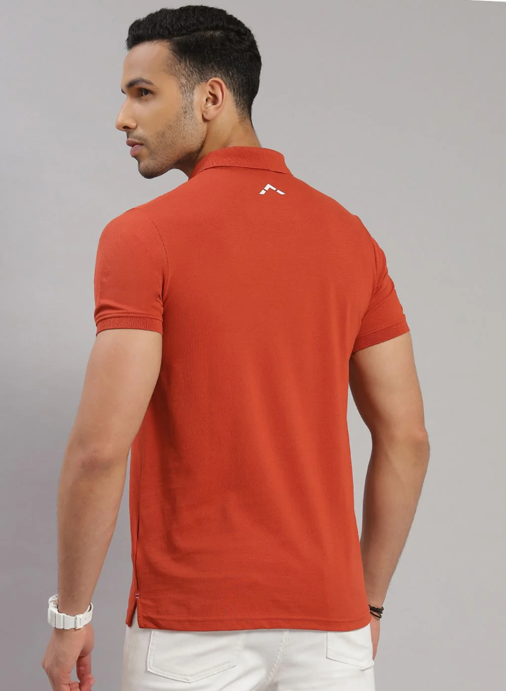 Rock.it Men Orange Solid T-Shirt - Image 5