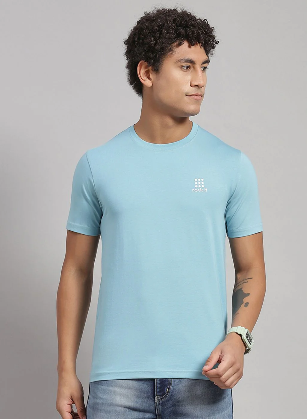 Rock.it Men Peach Solid T-Shirt 2 Pc - Image 2
