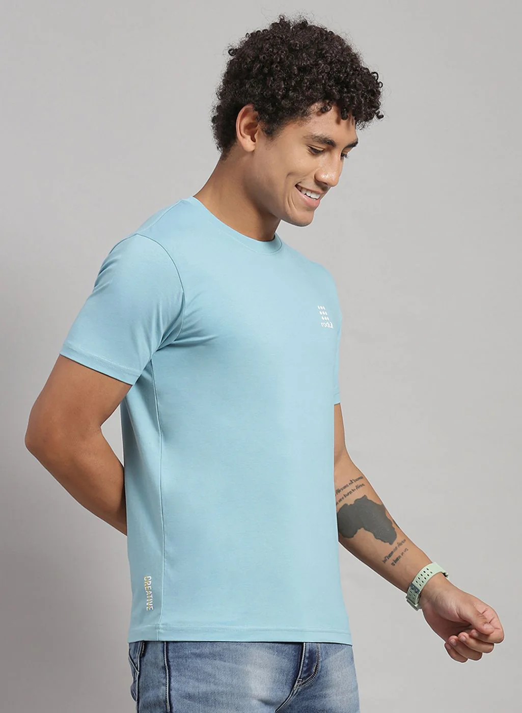 Rock.it Men Peach Solid T-Shirt 2 Pc - Image 4