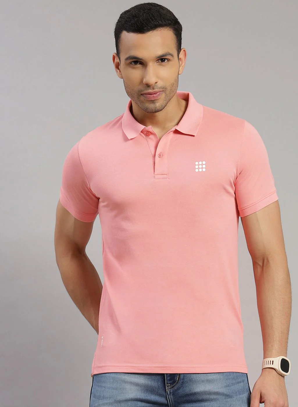 Rock.it Men Pink Solid T-Shirt - Image 2