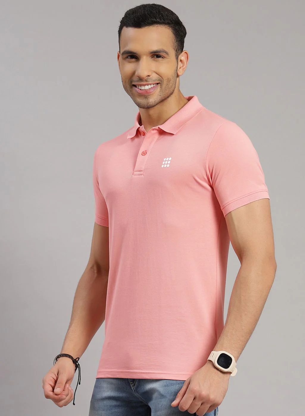 Rock.it Men Pink Solid T-Shirt - Image 3