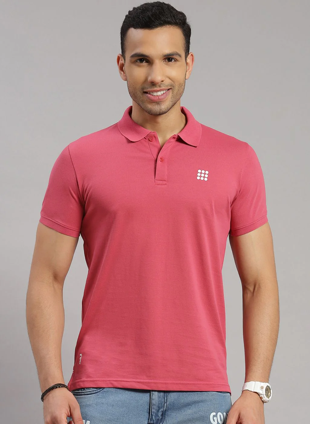 Rock.it Men Pink Solid T-Shirt - Image 2