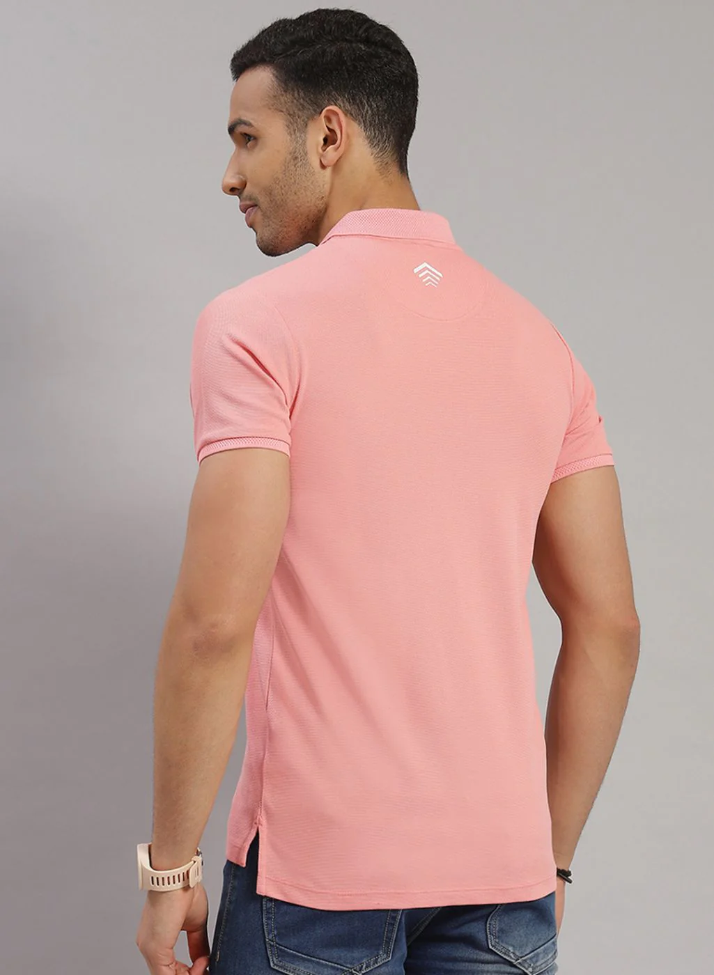 Rock.it Men Pink Solid T-Shirt - Image 5