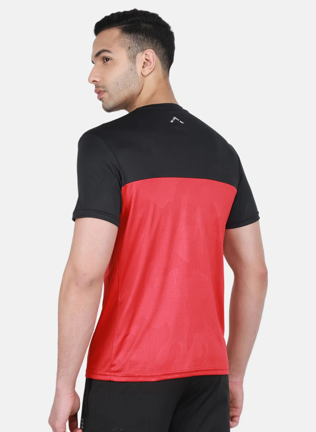 Rock.it Men Red Self Design T-Shirt - Image 3