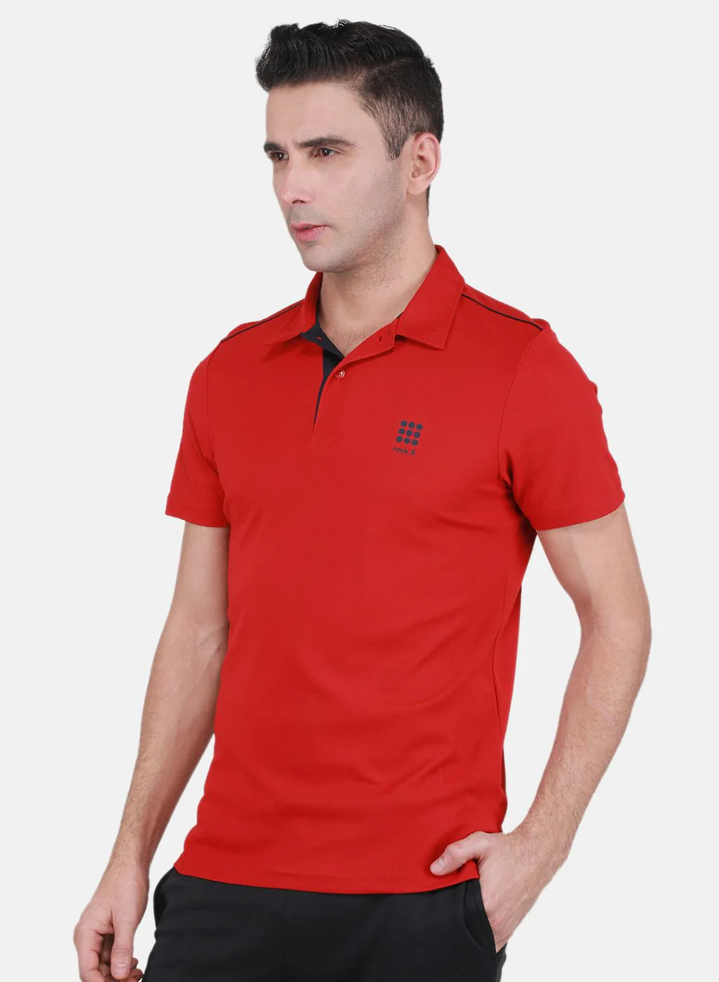 Rock.it Men Red Solid T-Shirt - Image 2