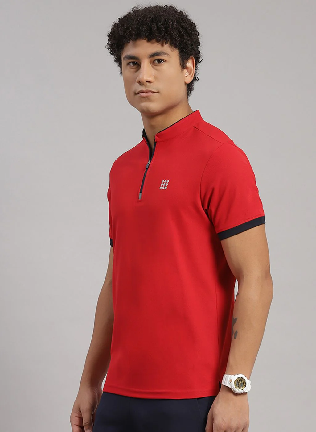 Rock.it Men Red Solid T-Shirt - Image 2