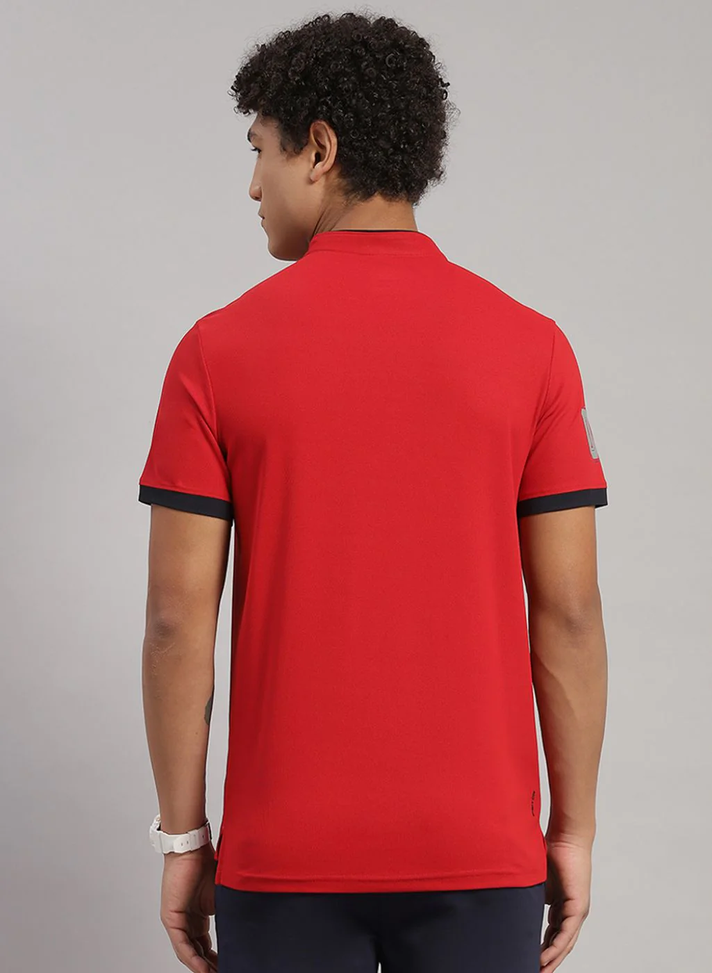Rock.it Men Red Solid T-Shirt - Image 4