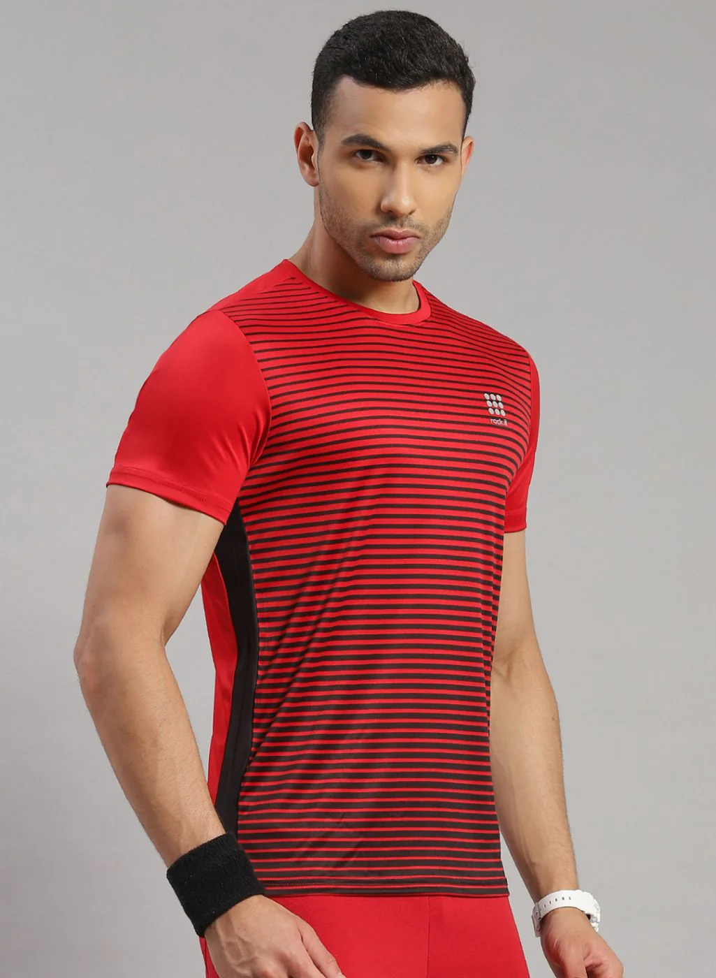 Rock.it Men Red Stripe T-Shirt - Image 4
