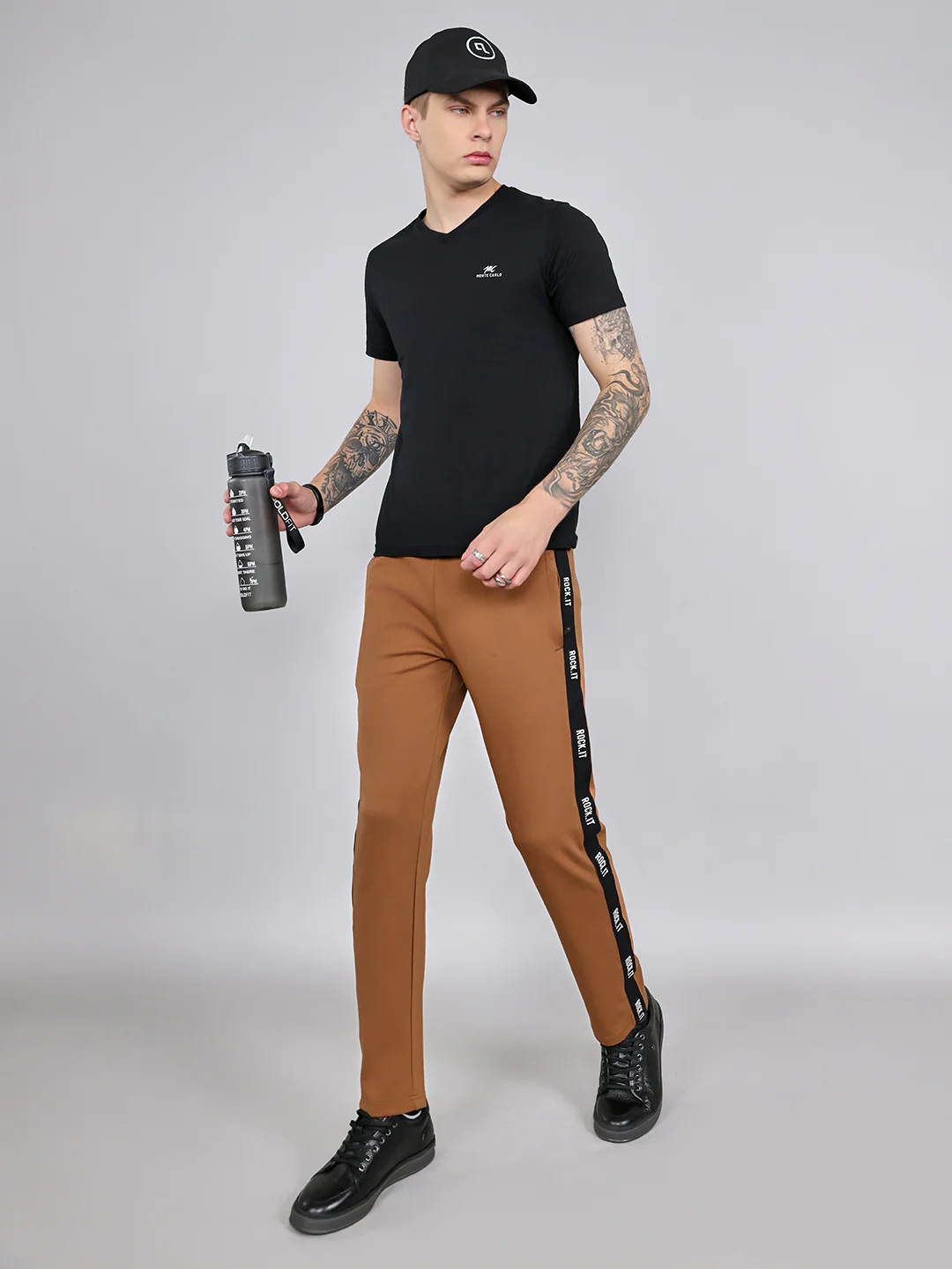 Rock.it Men Tan Solid Smart Fit Lower - Image 6