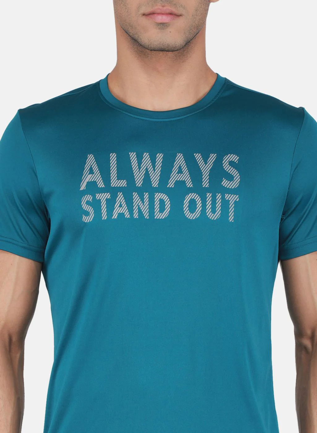 Rock.it Men Teal Blue Printed T-Shirt - Image 5