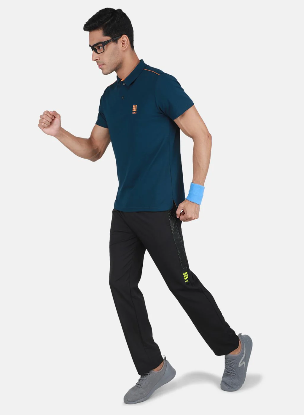 Rock.it Men Teal Blue Solid T-Shirt - Image 4
