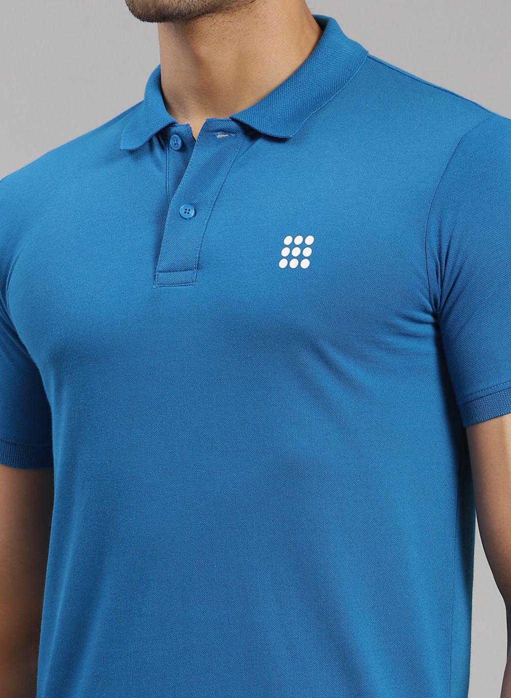 Rock.it Men Turquoise Blue Solid T-Shirt - Image 6