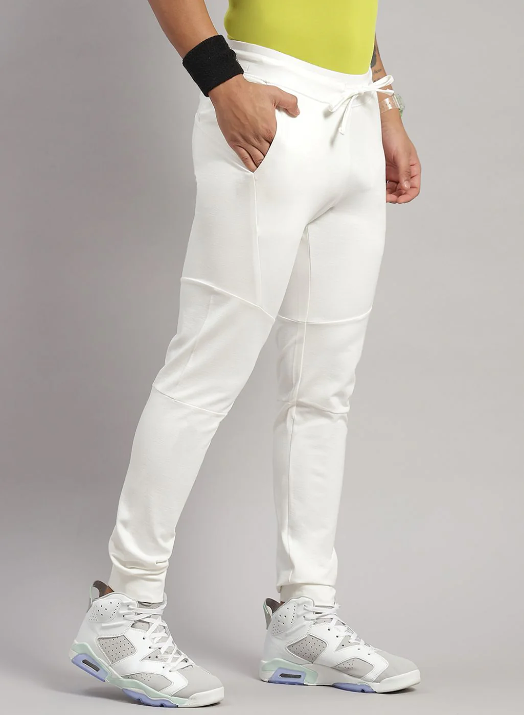 Rock.it Men White Regular Fit Jogger - Image 3