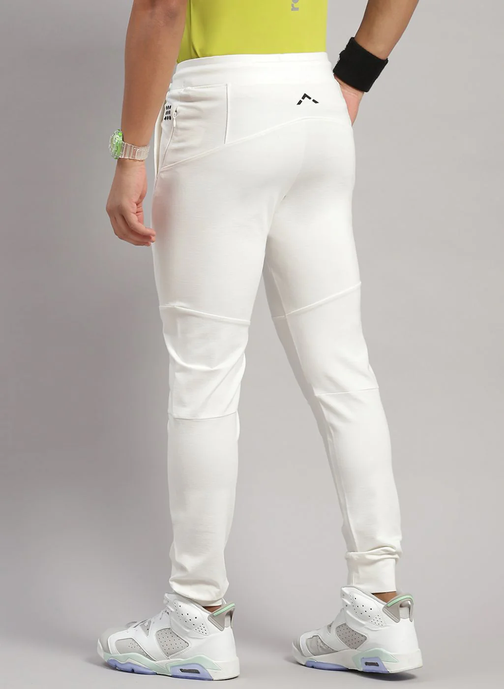 Rock.it Men White Regular Fit Jogger - Image 4