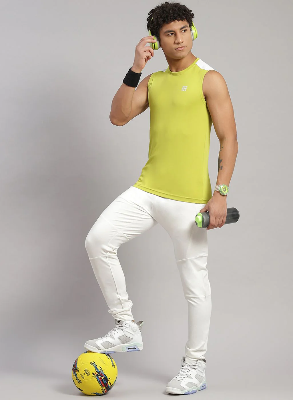 Rock.it Men White Regular Fit Jogger - Image 5