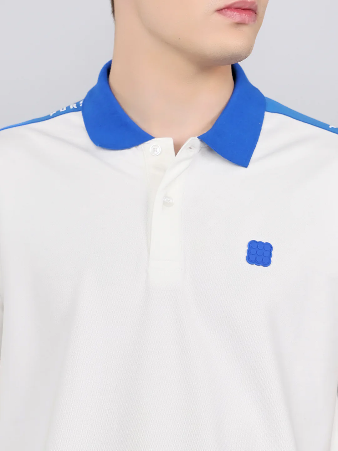 Rock.it Men White Solid Collar Half Sleeve T-Shirt - Image 5