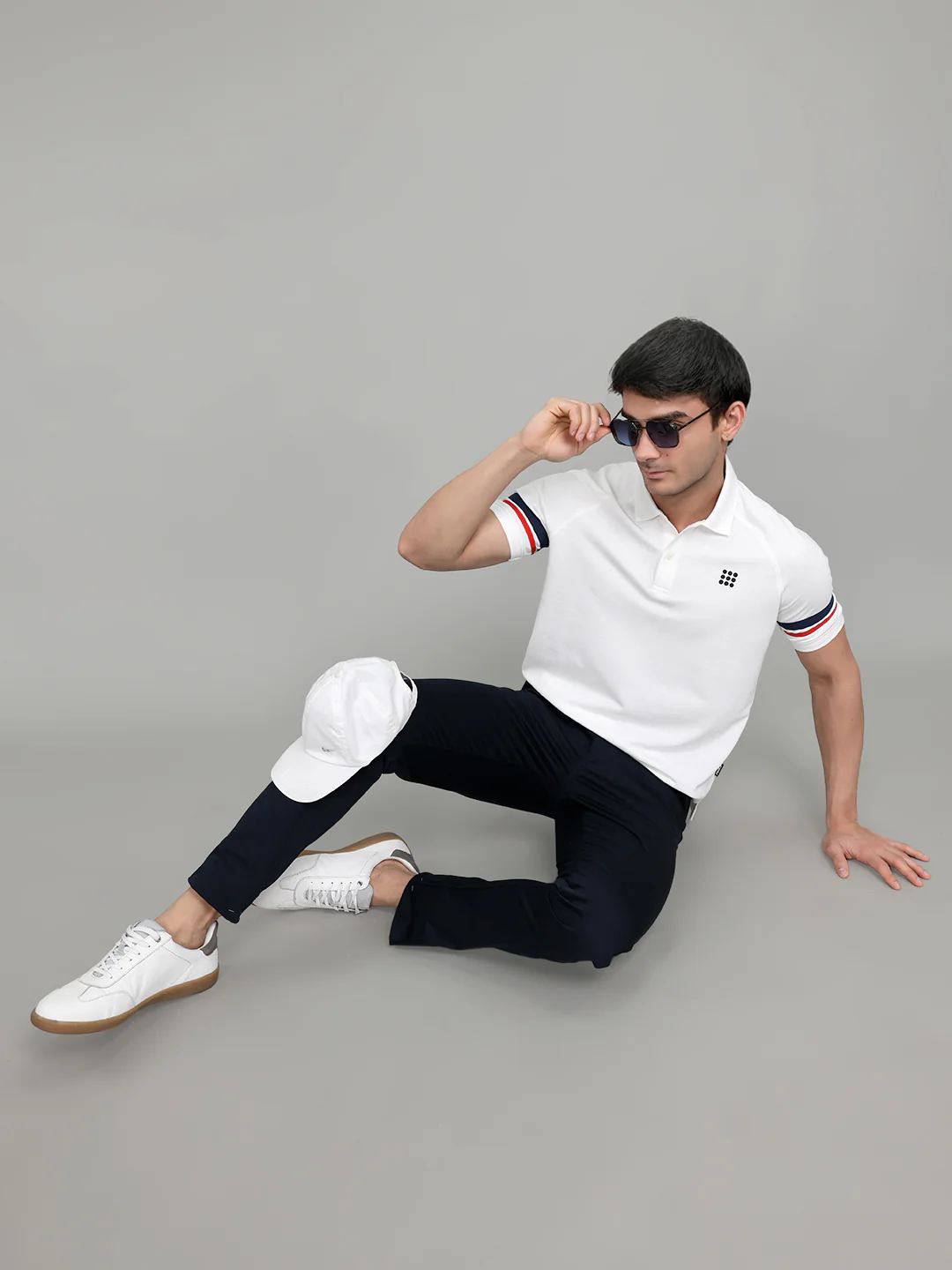 Rock.it Men White Solid Collar Half Sleeve T-Shirt - Image 6