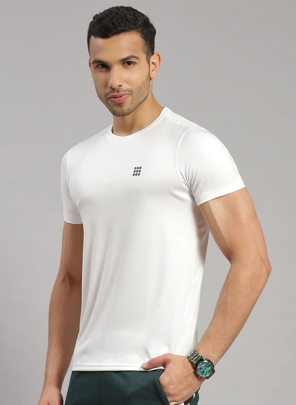Rock.it Men White Solid T-Shirt - Image 3