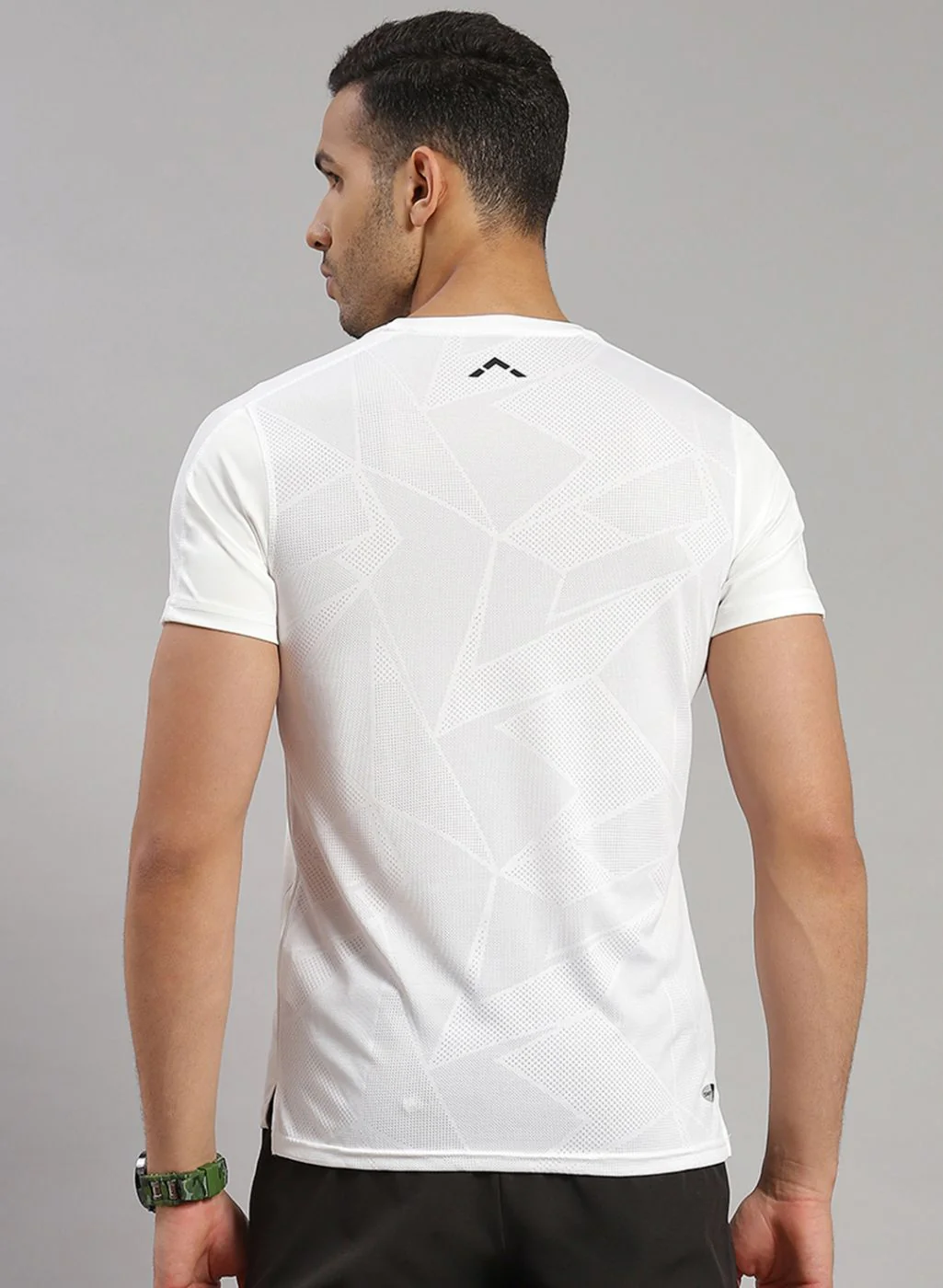 Rock.it Men White Solid T-Shirt - Image 5