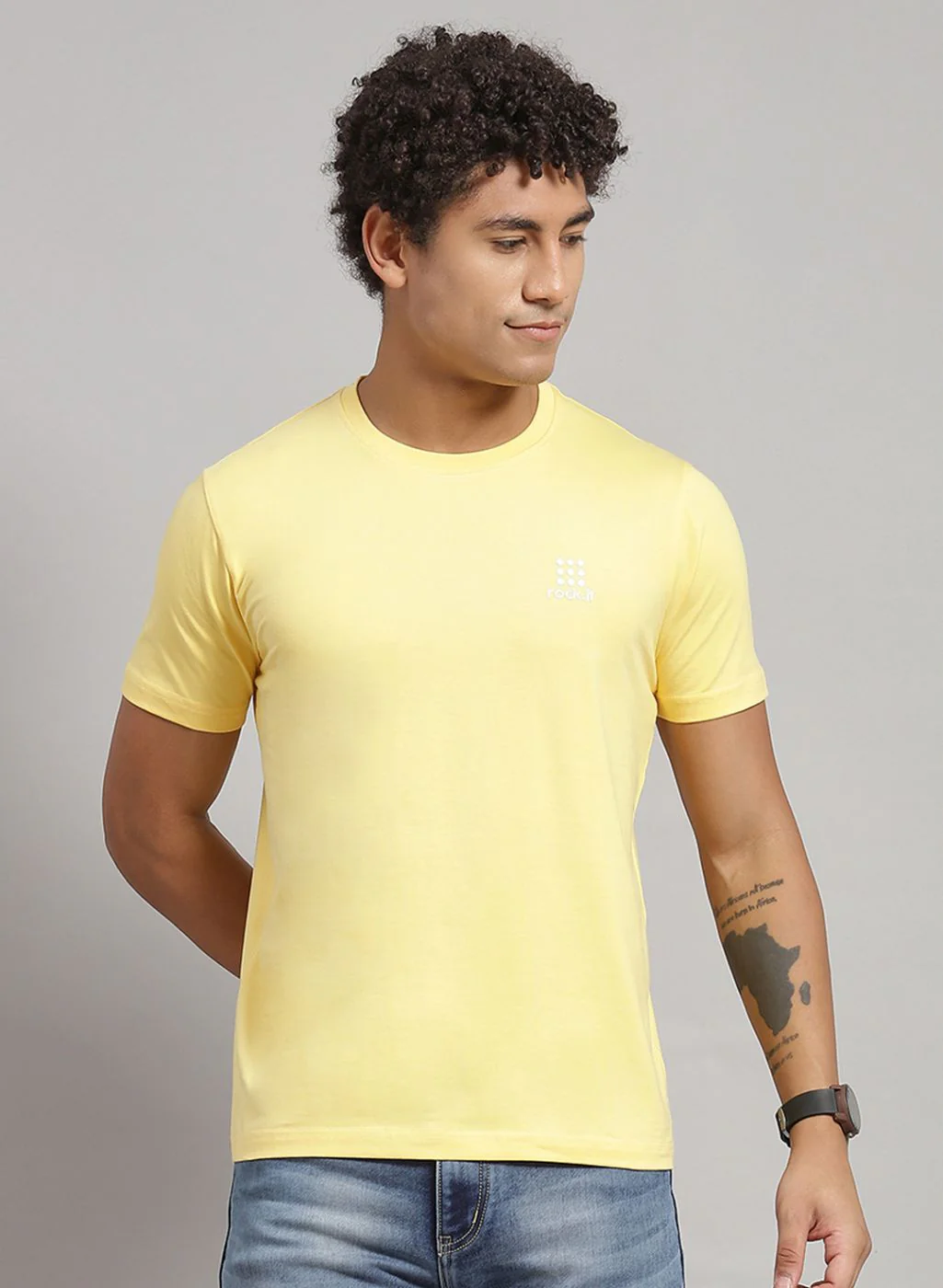 Rock.it Men Yellow Solid T-Shirt 2 Pc - Image 6