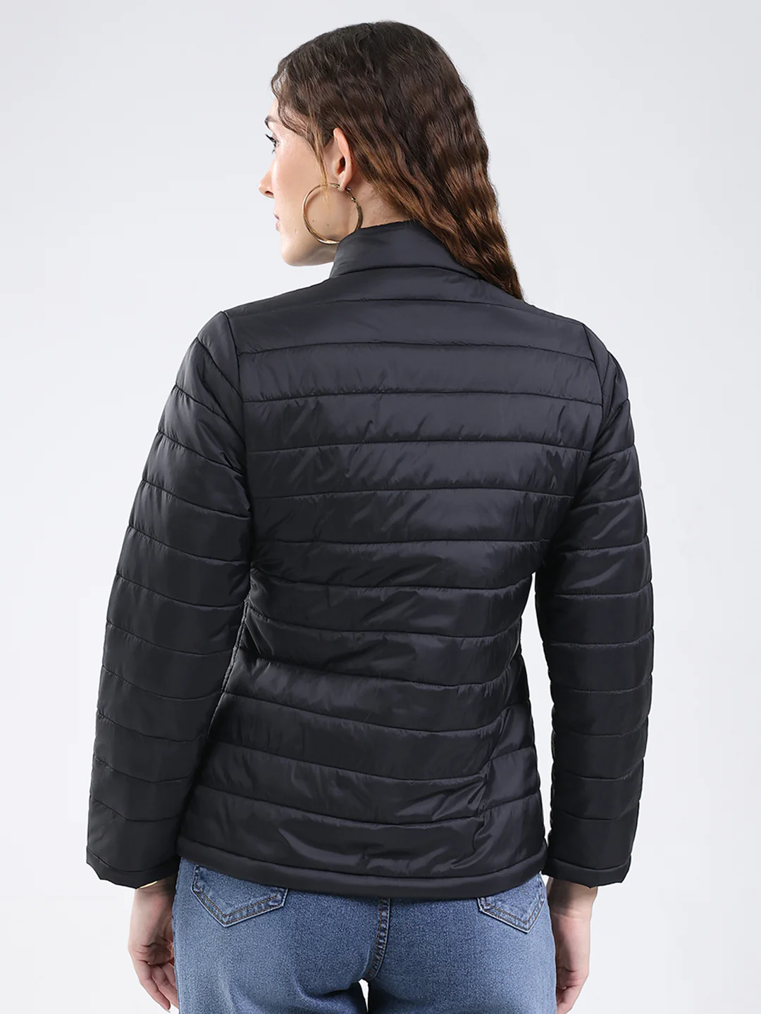 Rock.it Women Black Solid Collar Full Sleeve Jacket - Image 5