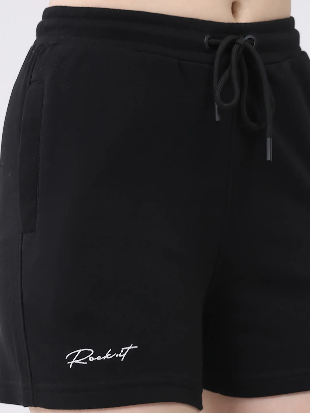 Rock.it Women Black Solid Regular Fit Shorts - Image 6