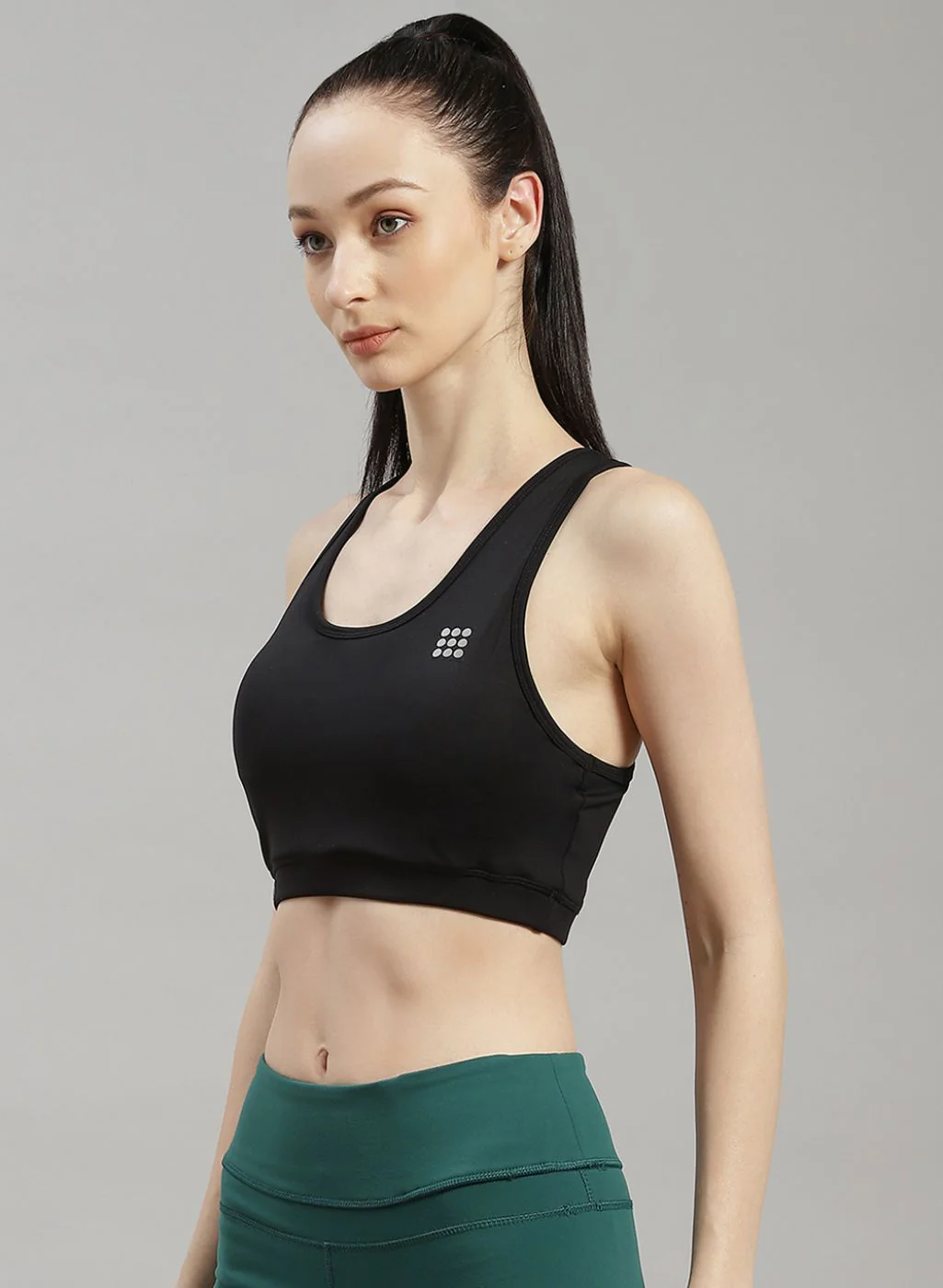 Rock.it Women Black Solid Sports Bra - Image 2