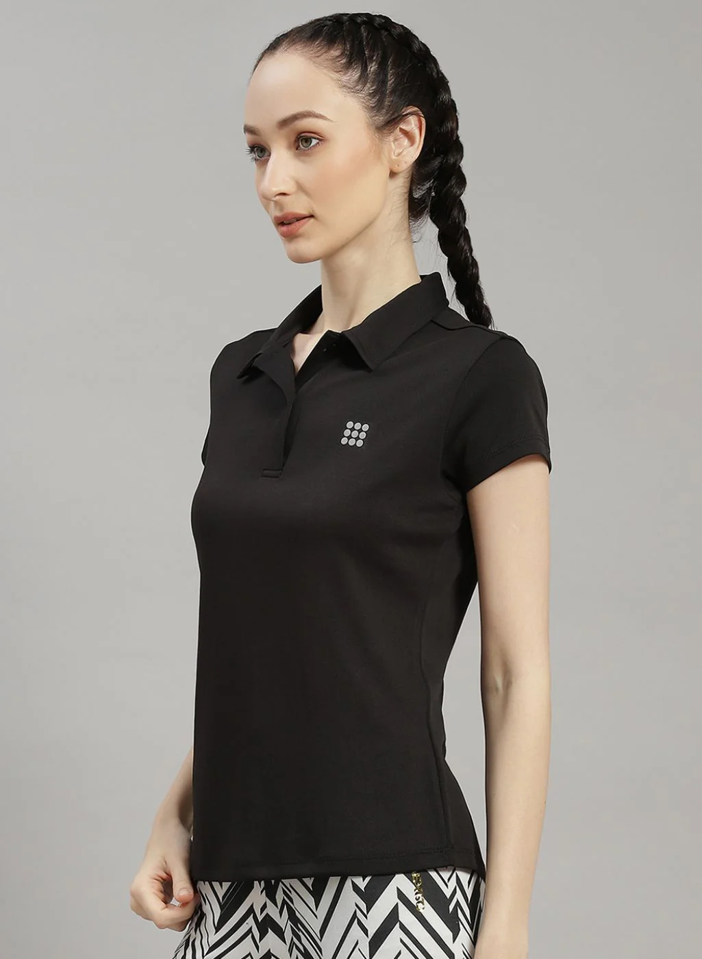 Rock.it Women Black Solid T-Shirt - Image 2