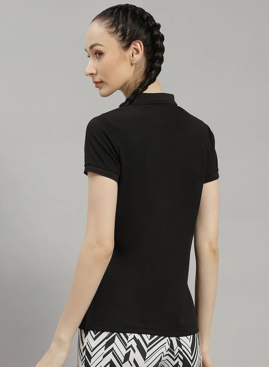 Rock.it Women Black Solid T-Shirt - Image 4