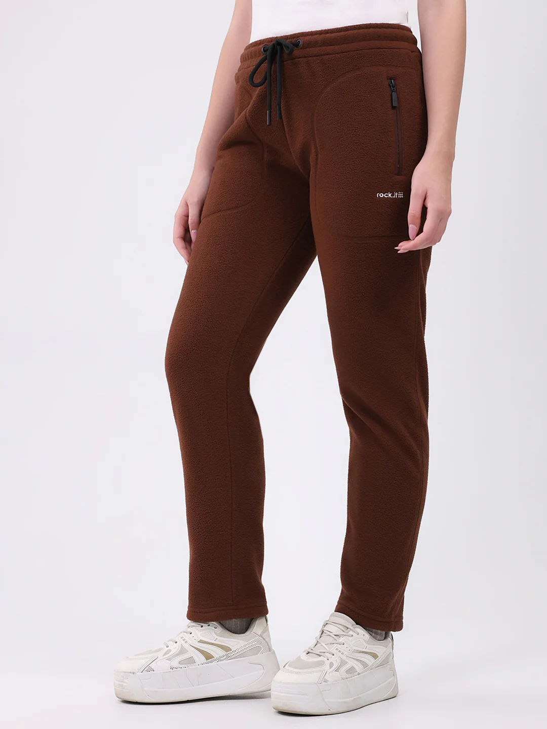 Rock.it Women Brown Solid Regular Fit Winter Lower - Image 3