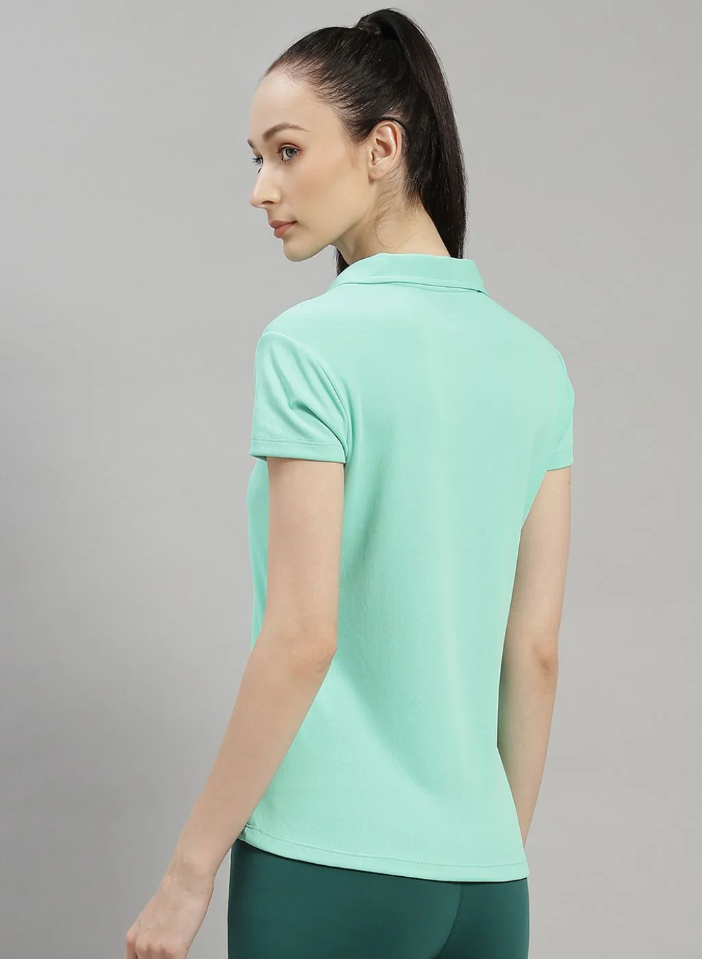 Rock.it Women Green Solid T-Shirt - Image 4