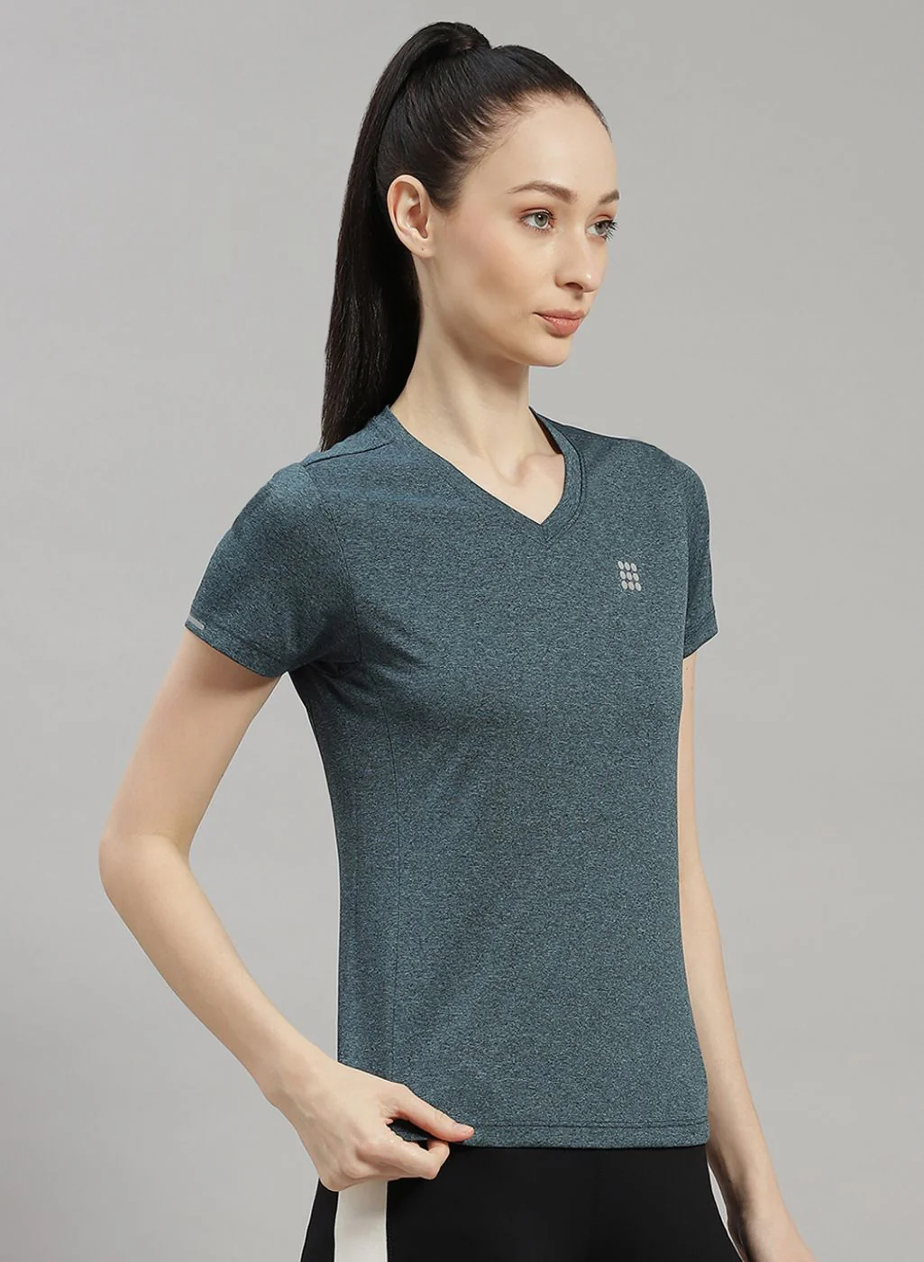 Rock.it Women Green Solid Top - Image 3
