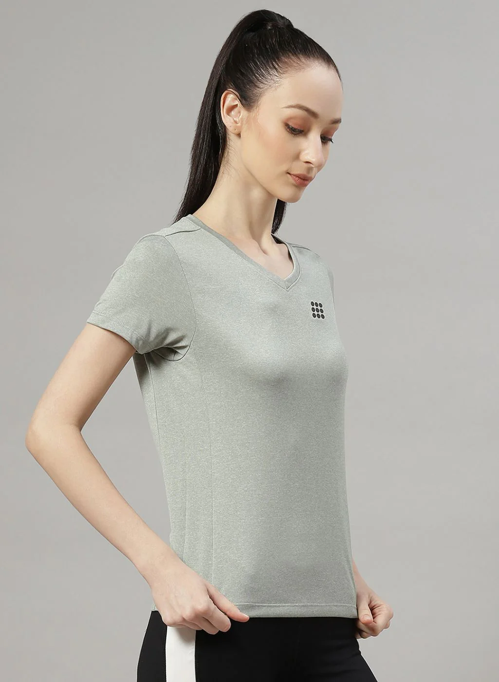 Rock.it Women Grey Solid Top - Image 3
