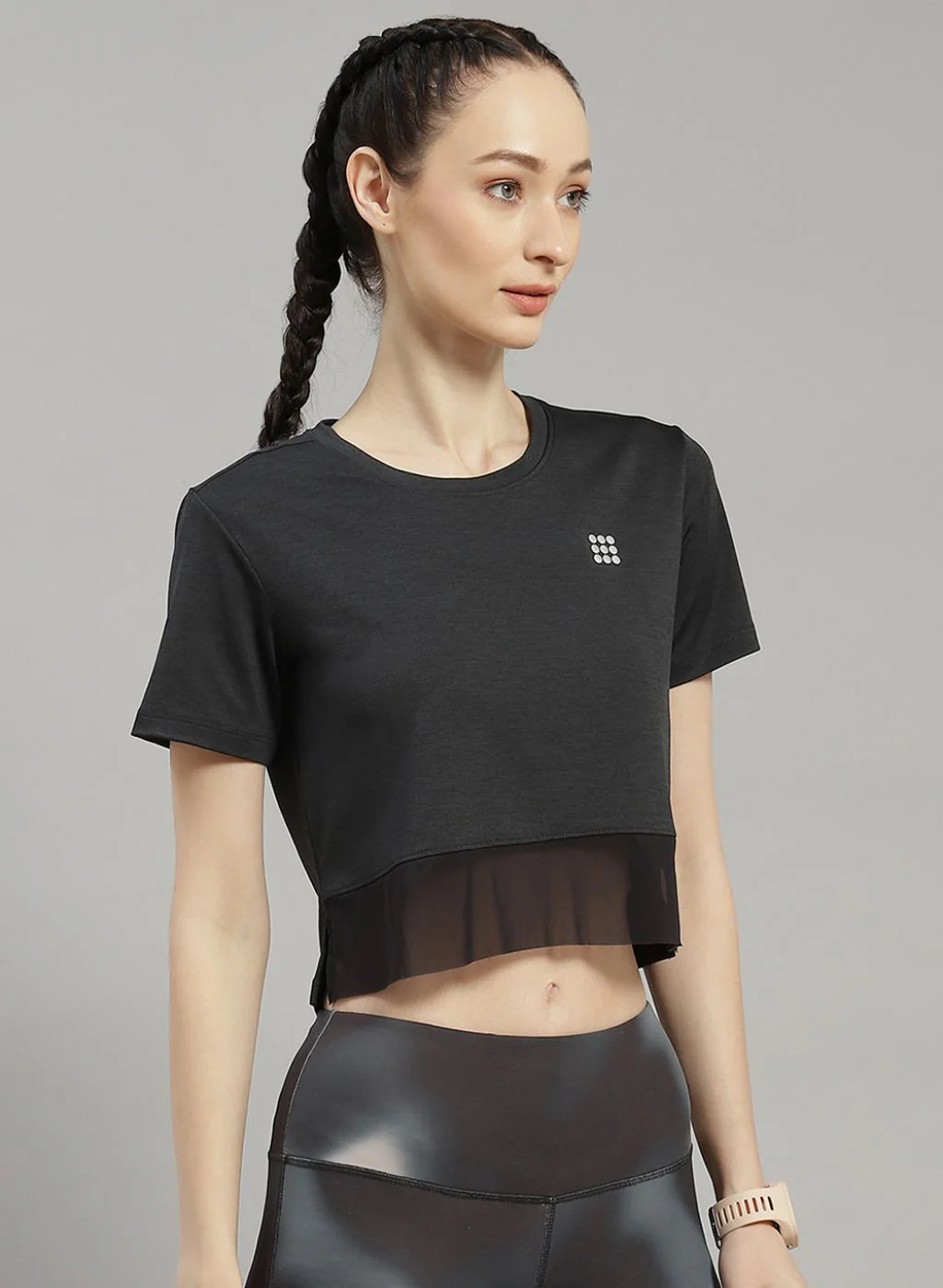 Rock.it Women Grey Solid Top - Image 3