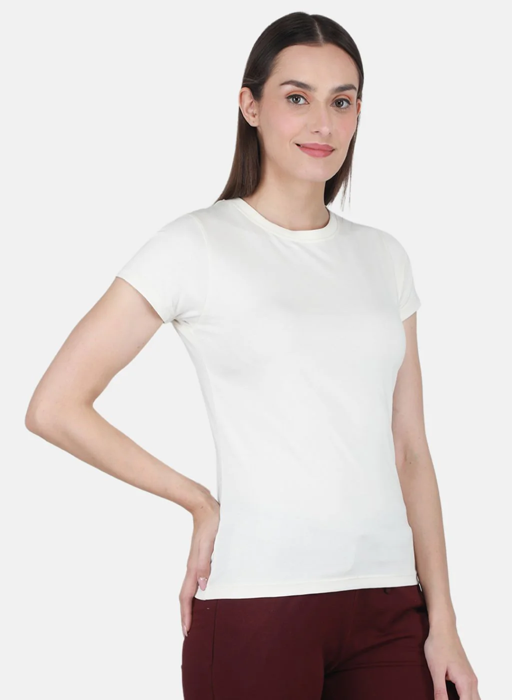 Rock.it Women Off White Solid Top - Image 6