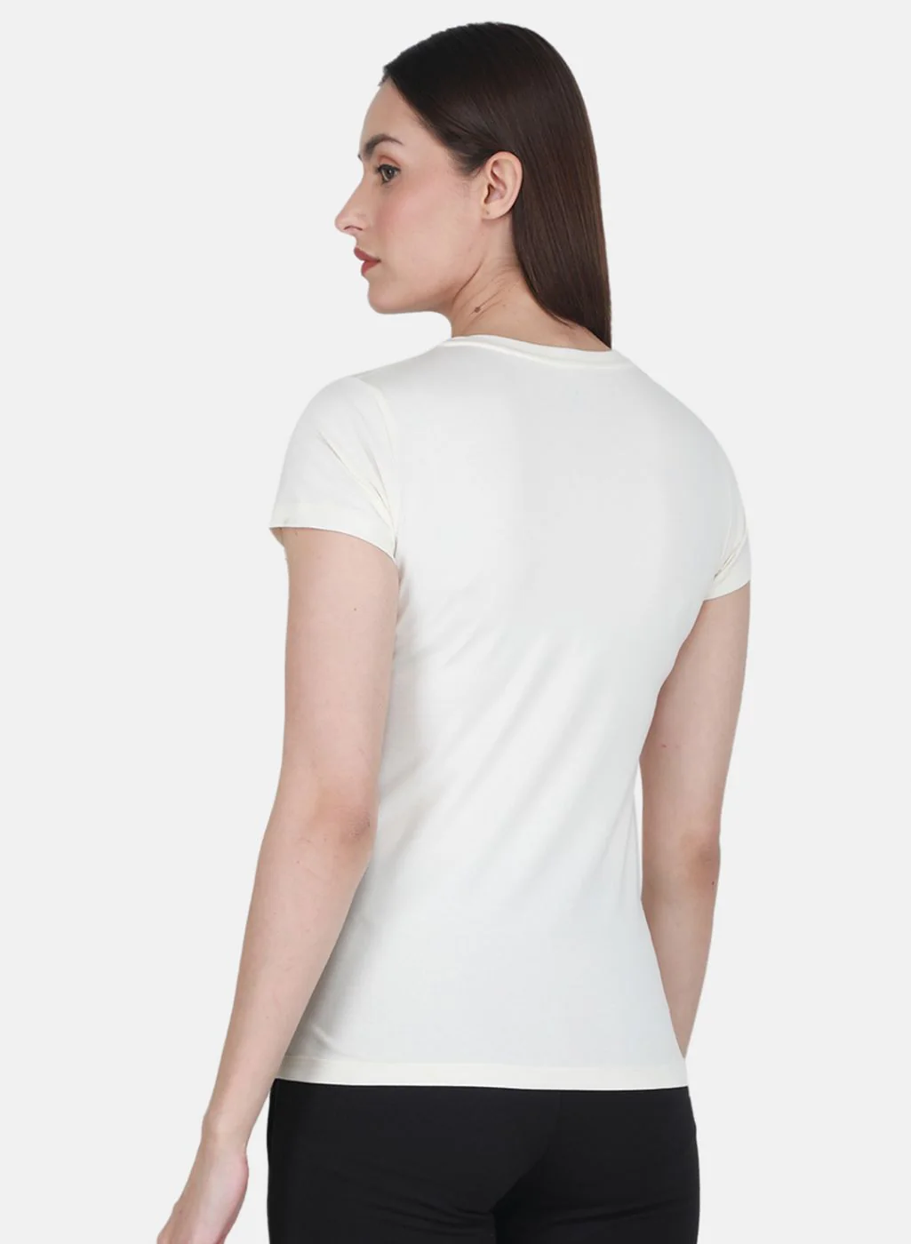 Rock.it Women Off White Solid Top - Image 3