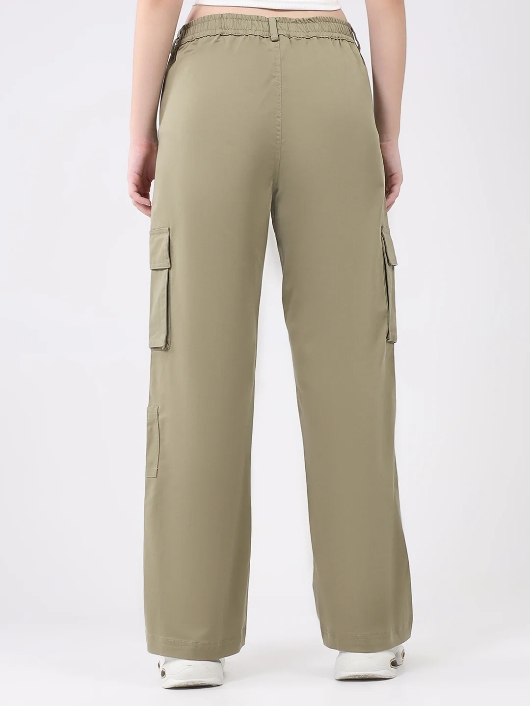 Rock.it Women Olive Solid Straight Fit Cargo - Image 5
