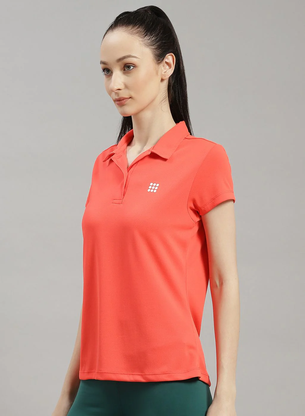 Rock.it Women Orange Solid T-Shirt - Image 2