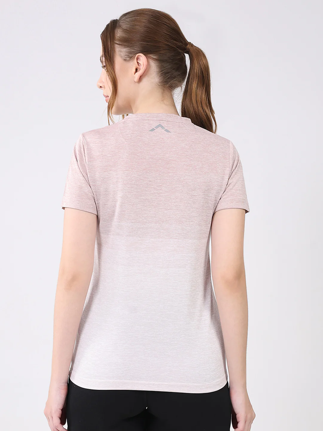 Rock.it Women Pink Solid Round Neck Half Sleeve Top - Image 5