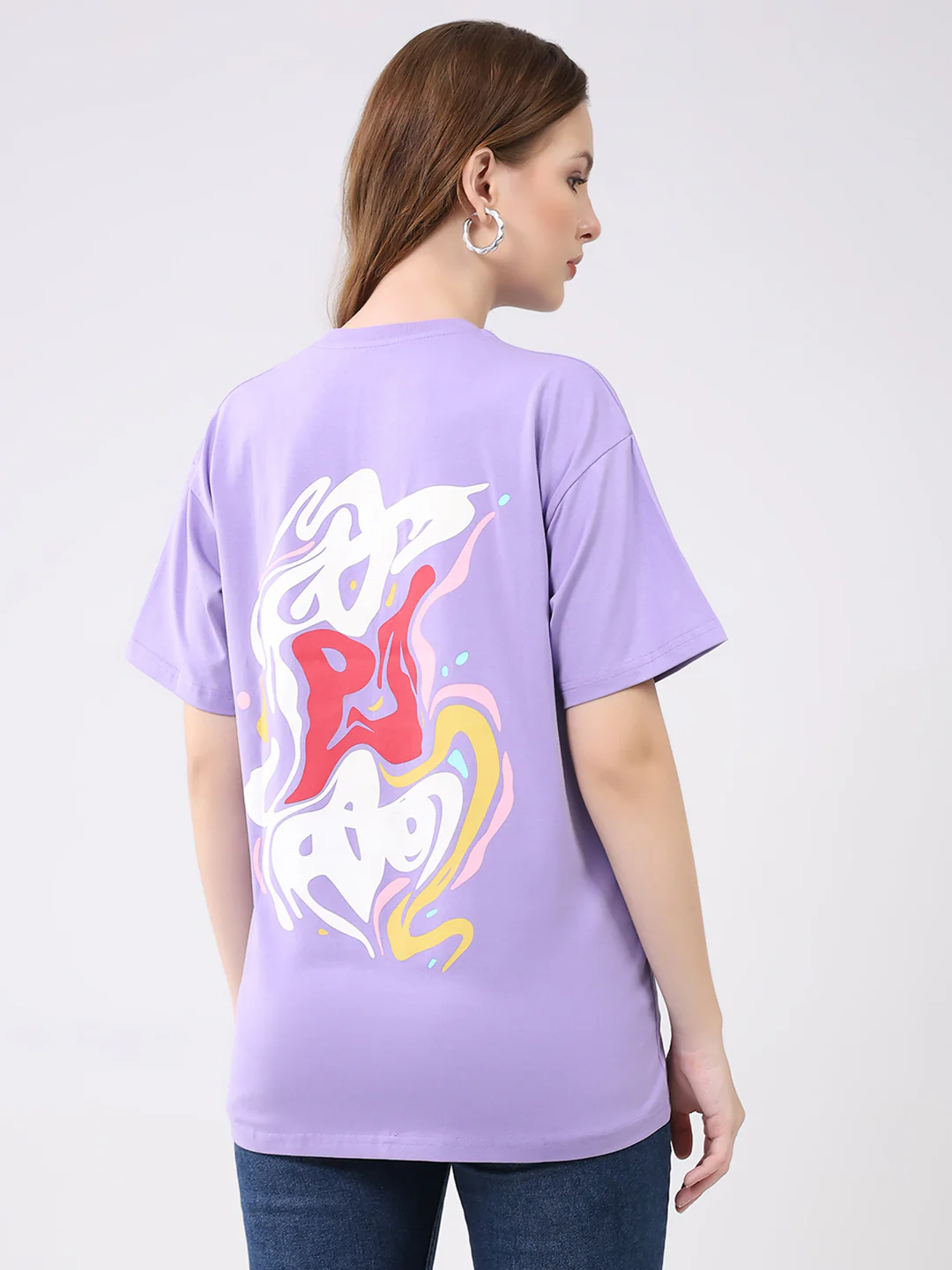 Rock.it Women Purple Printed Round Neck Half Sleeve Top - Image 5